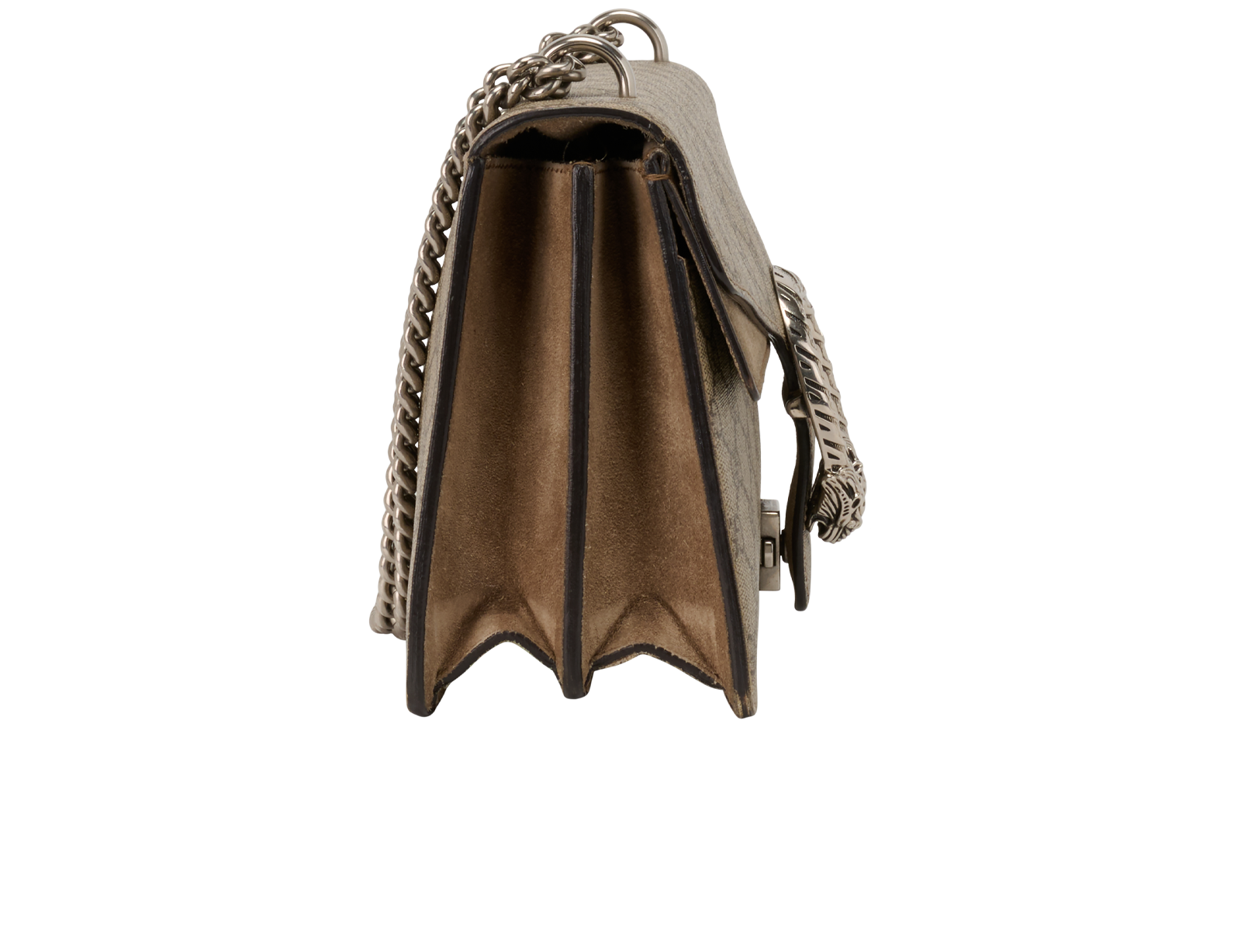 Dionysus Wallet On Chain, &pound;650, Handbags, Beige, Canvas, Side view